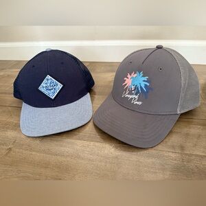 Lot of 2 Vineyard Vines Baseball Caps Trucker Hat Snapback Preppy Men Palm Tree‎